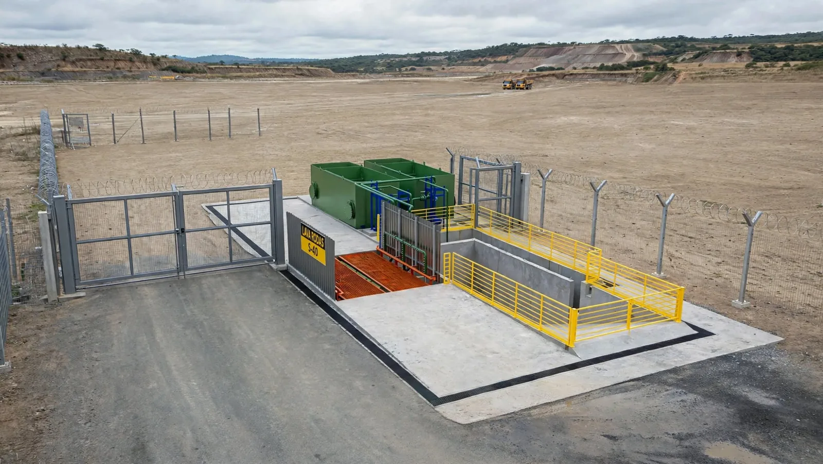 Vista aérea do Lava Rodas S40 WG em mineração